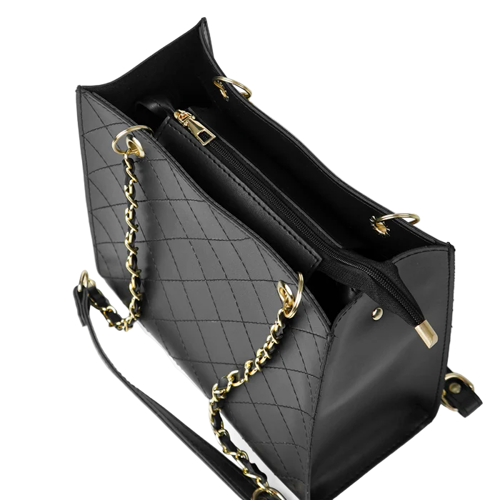 Women’s Black Faux Leather Shoulder Bag