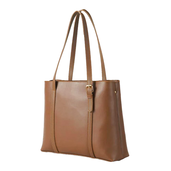 Women’s Brown Faux Leather Shoulder Bag
