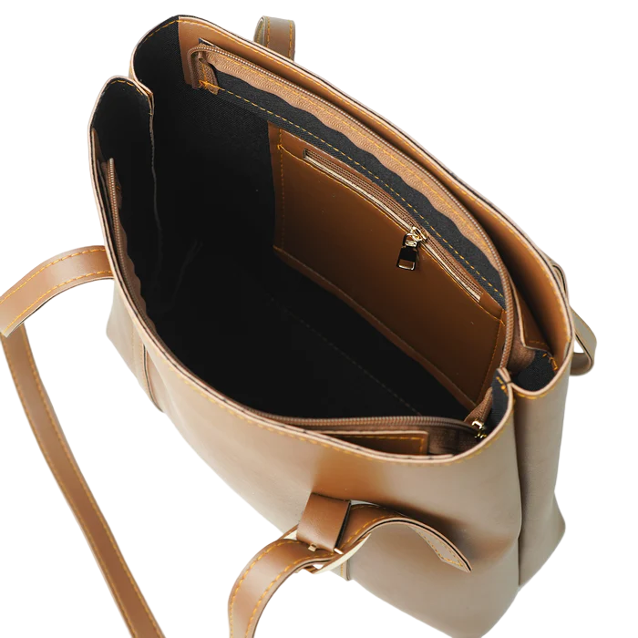 Women’s Brown Faux Leather Shoulder Bag