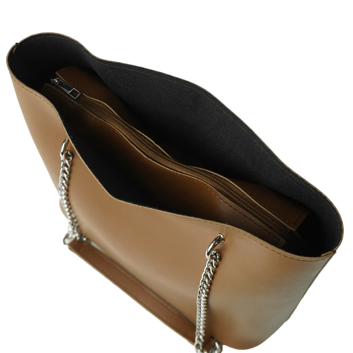 Women’s Faux Leather Brown Shoulder Bag