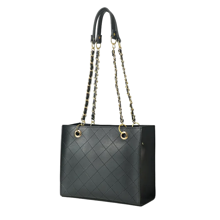 Women’s Black Faux Leather Shoulder Bag