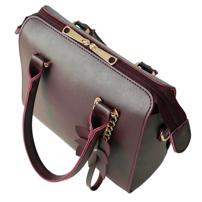 Women’s Maroon Faux Leather Handbag