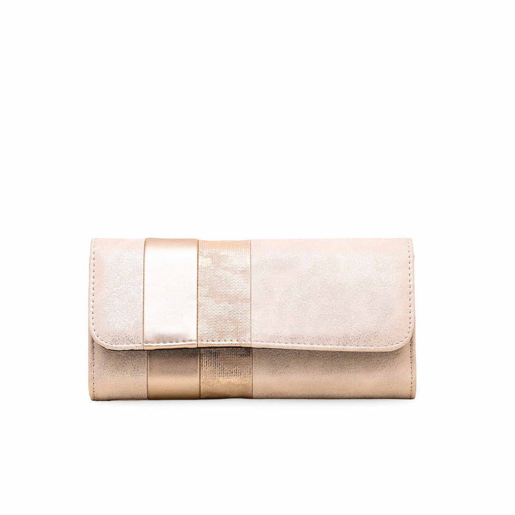 Women’s Elegant Wallet in Champagne Faux Leather