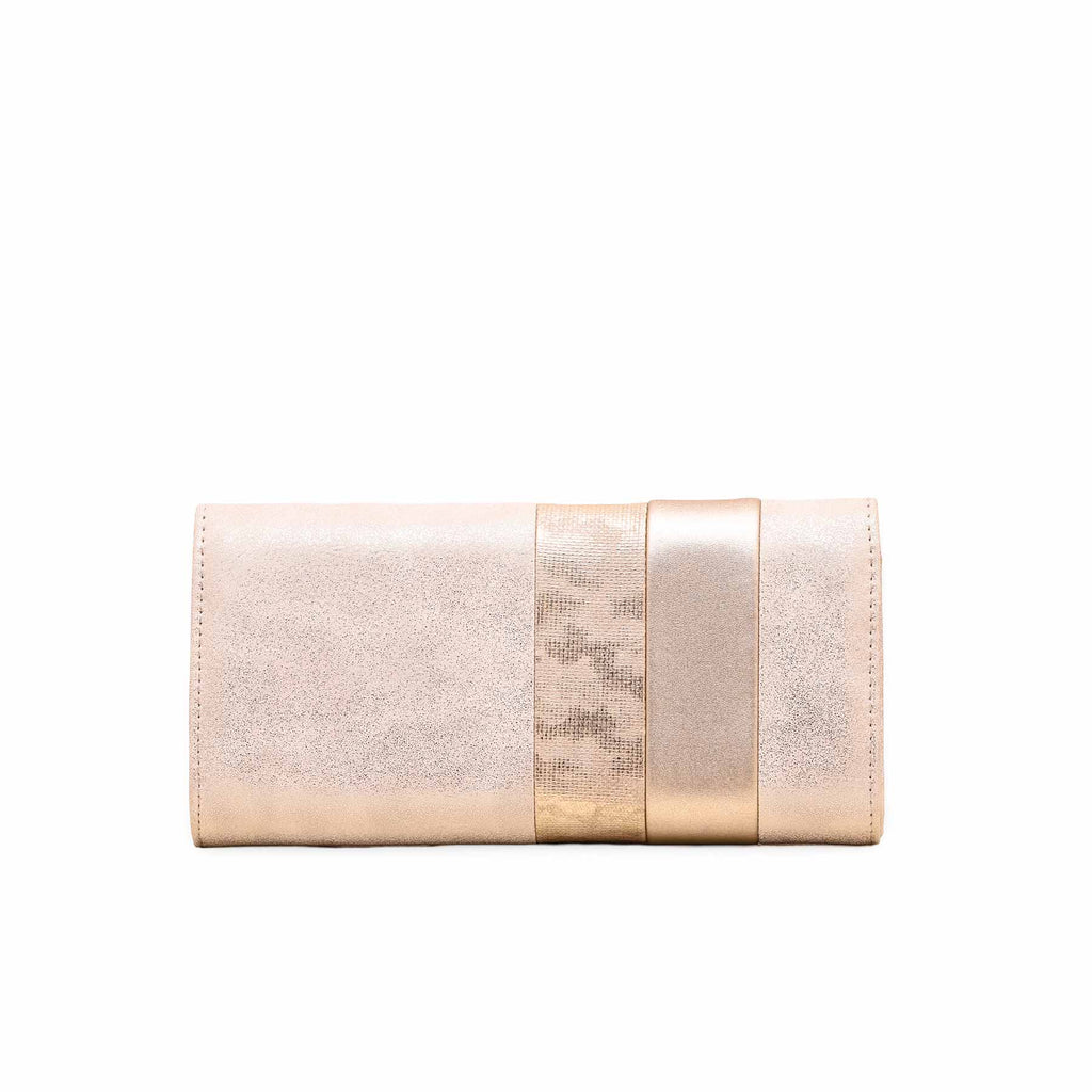 Women’s Elegant Wallet in Champagne Faux Leather