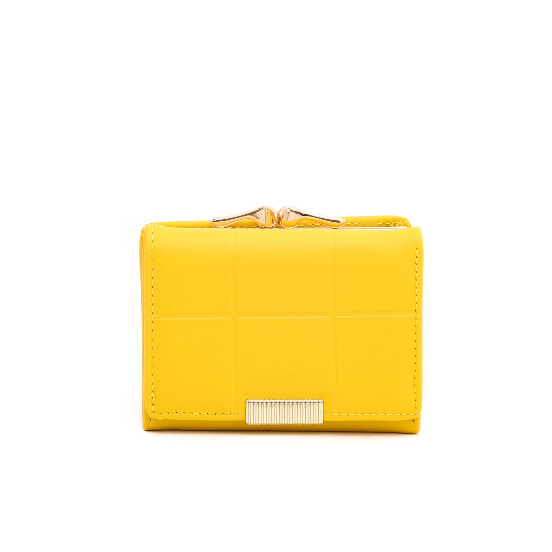 Women’s Compact Wallet in Vibrant Yellow Finish